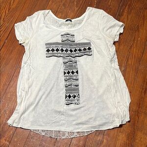 White Graphic Women's Top